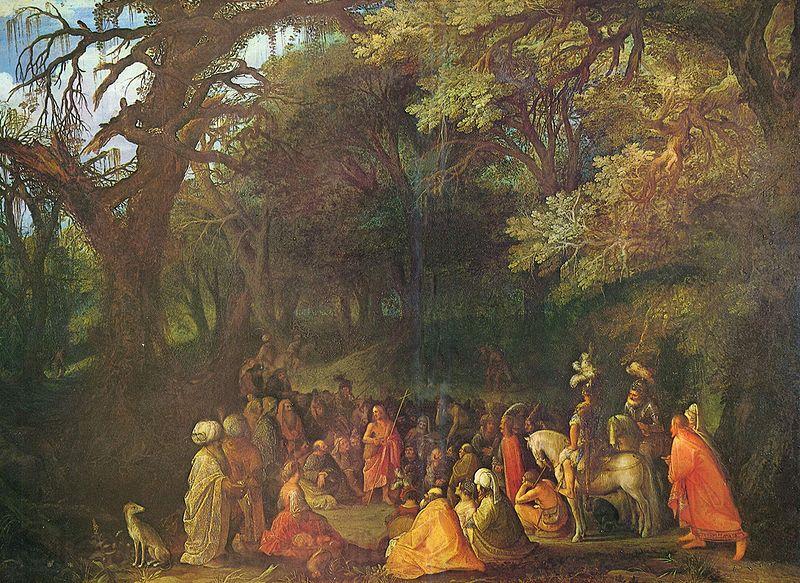 Adam  Elsheimer Predigt Johannes des Taufers France oil painting art